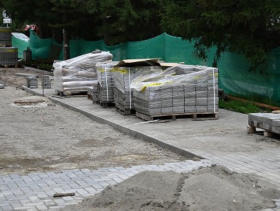 Paving materials and concrete supplies at G&G Concrete Inc for construction projects.